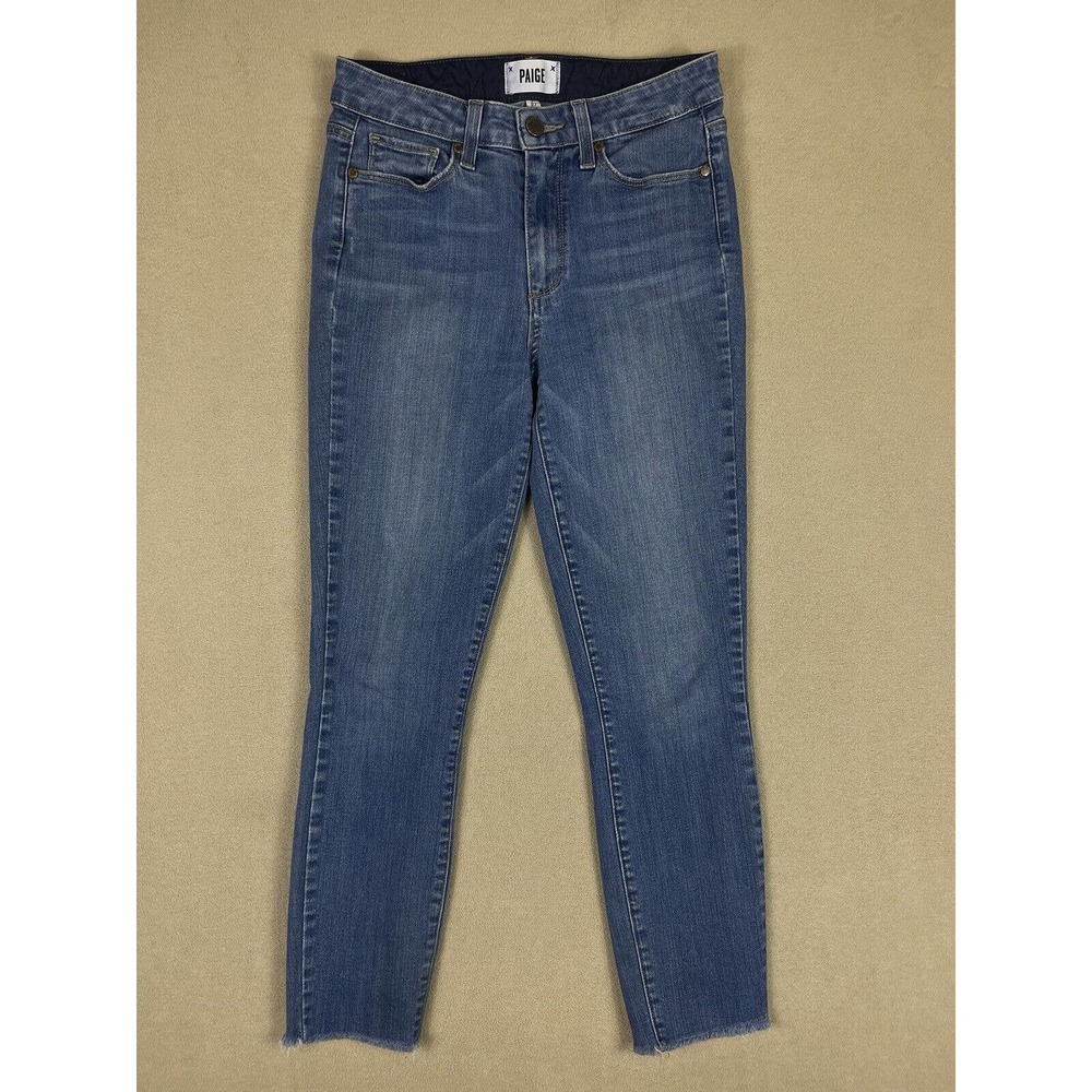 Paige Hoxton‎ Ankle High Rise Womens 27 Skinny Jeans Neva Mid Rise Raw Hem